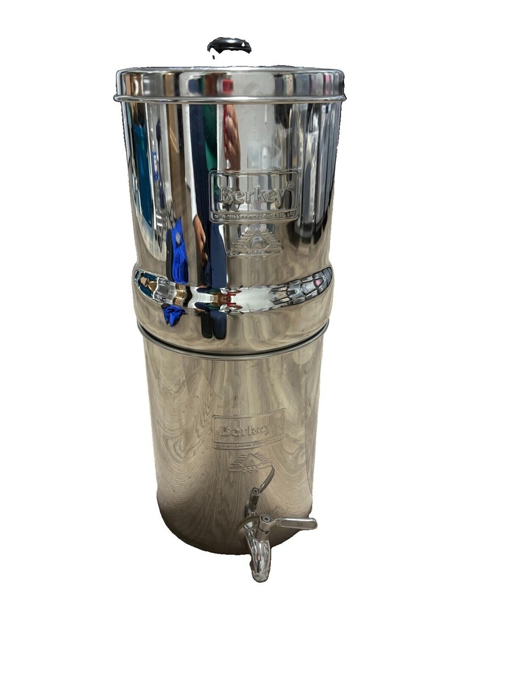 Travel Berkey Water Filter System 1.5 Gallon Stainless Steel 18” No Filters